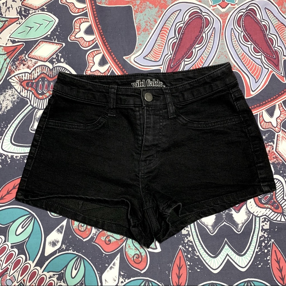 Wild Fable black denim shorts